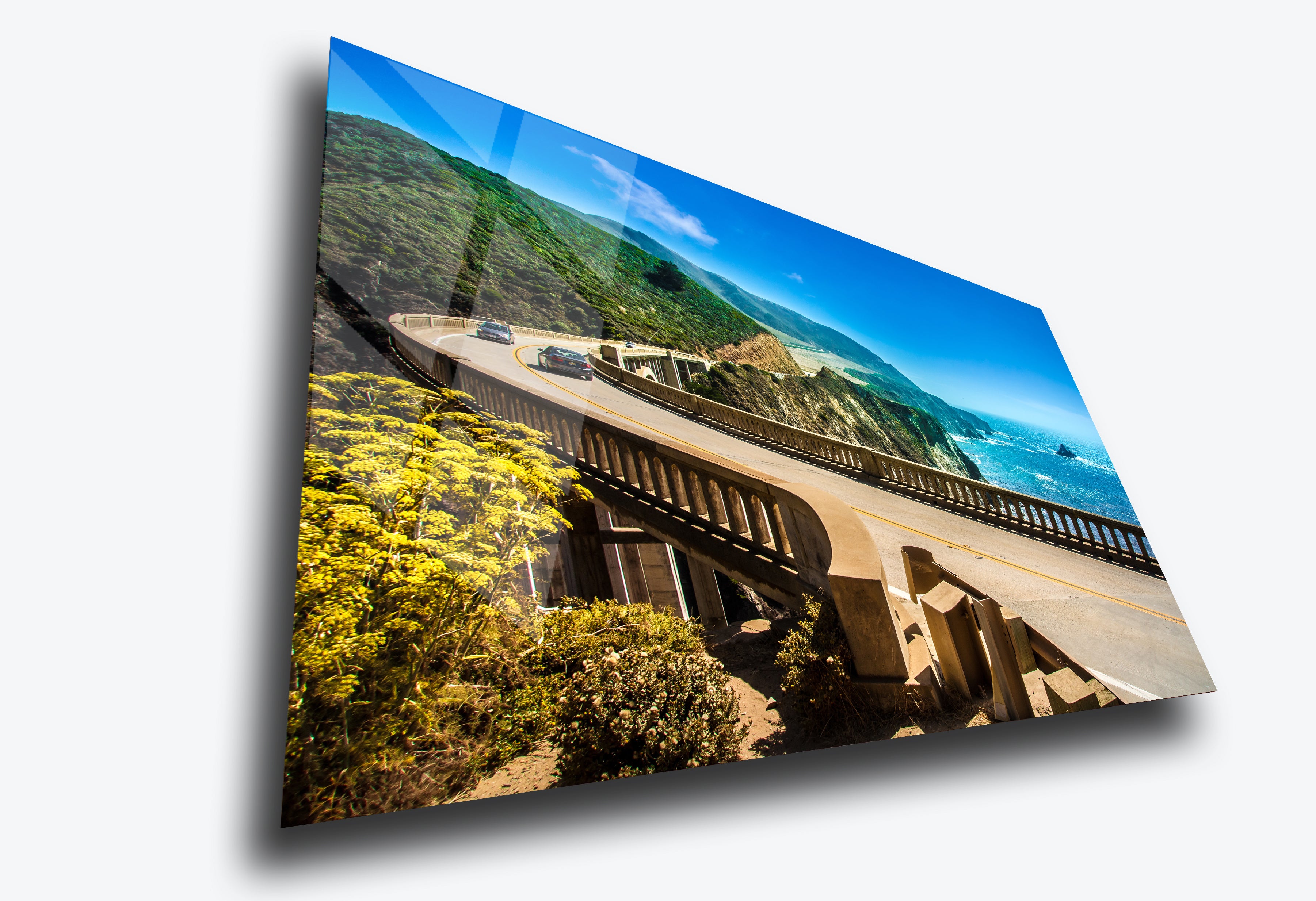 Pacific Coast Highway – Glossy Metal Print