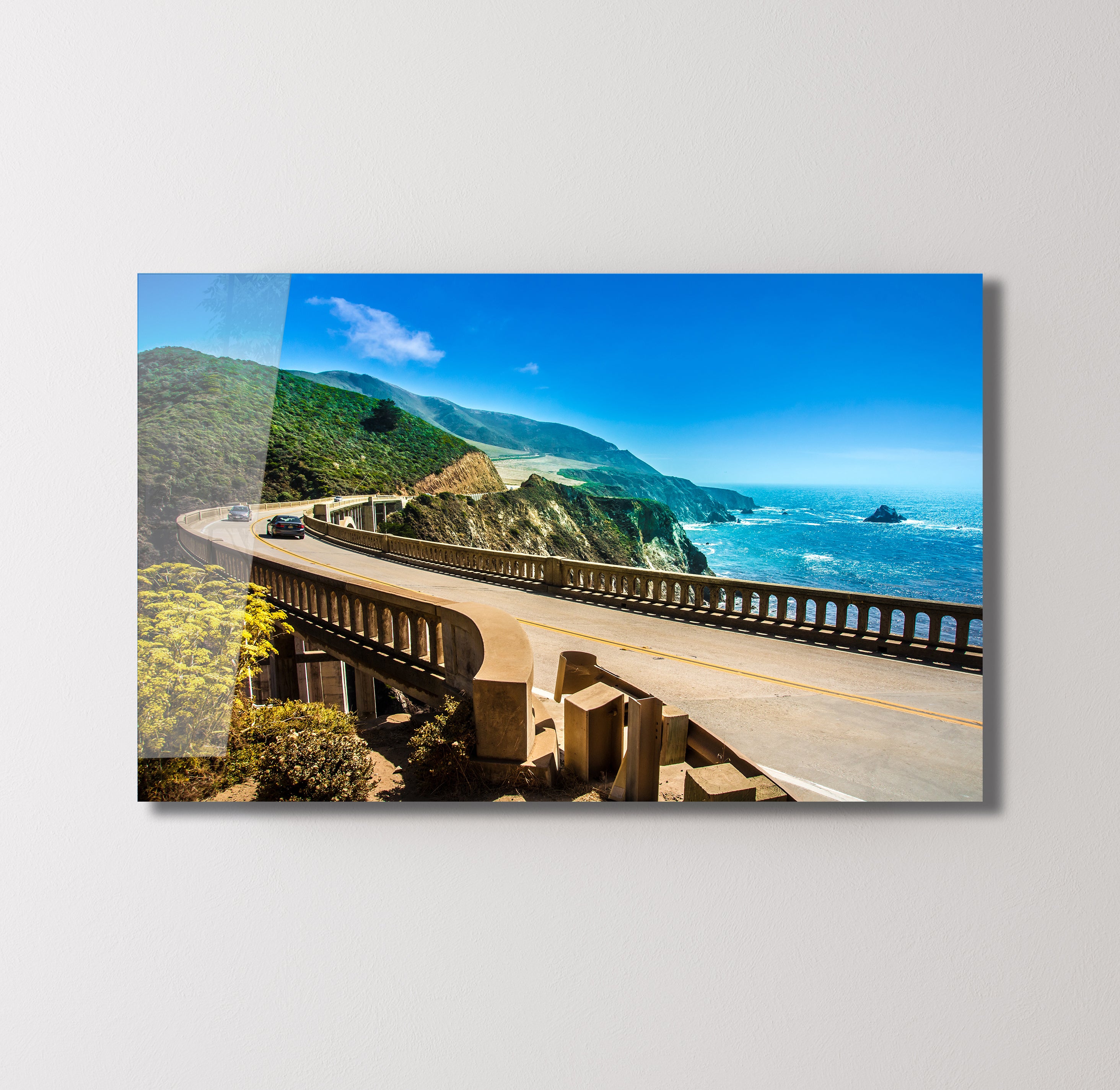 Pacific Coast Highway – Glossy Metal Print