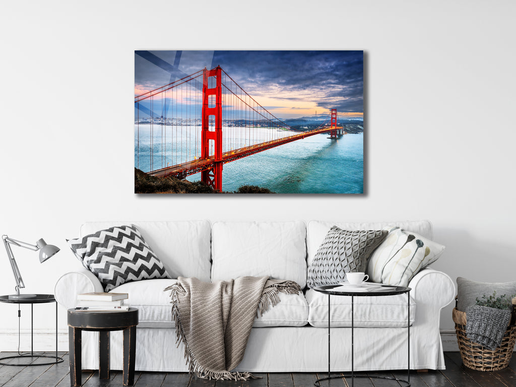 Golden Gate Bridge – Sunset Metal Wall Art