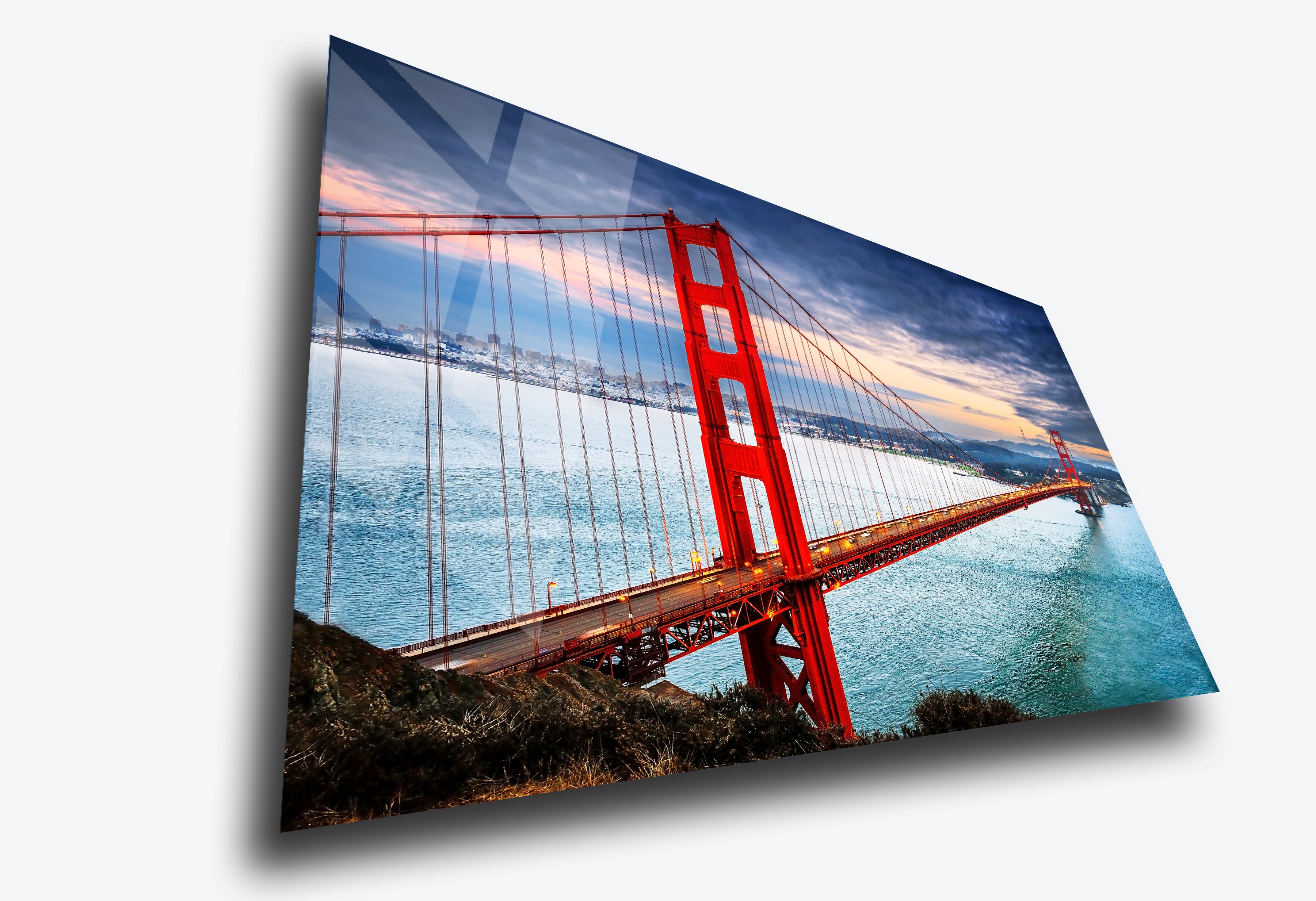 Golden Gate Bridge – Sunset Metal Wall Art